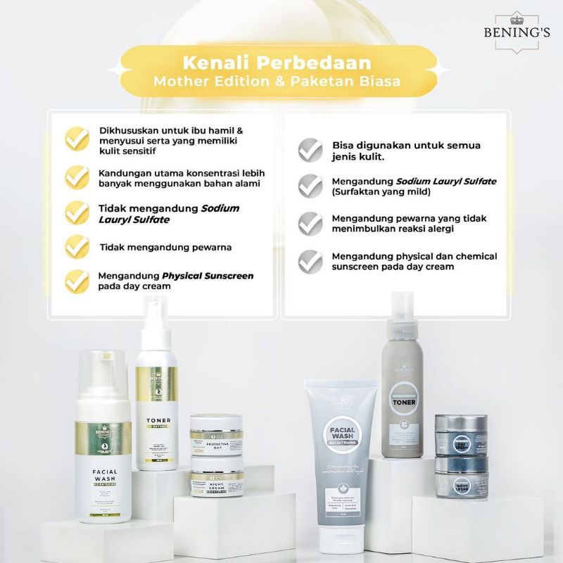 MOTHER EDITION BENINGS SKINCARE DR OKY PRATAMA PAKET BRIGHTENING MENCERAHKAN DAN MEMBUAT GLOWING