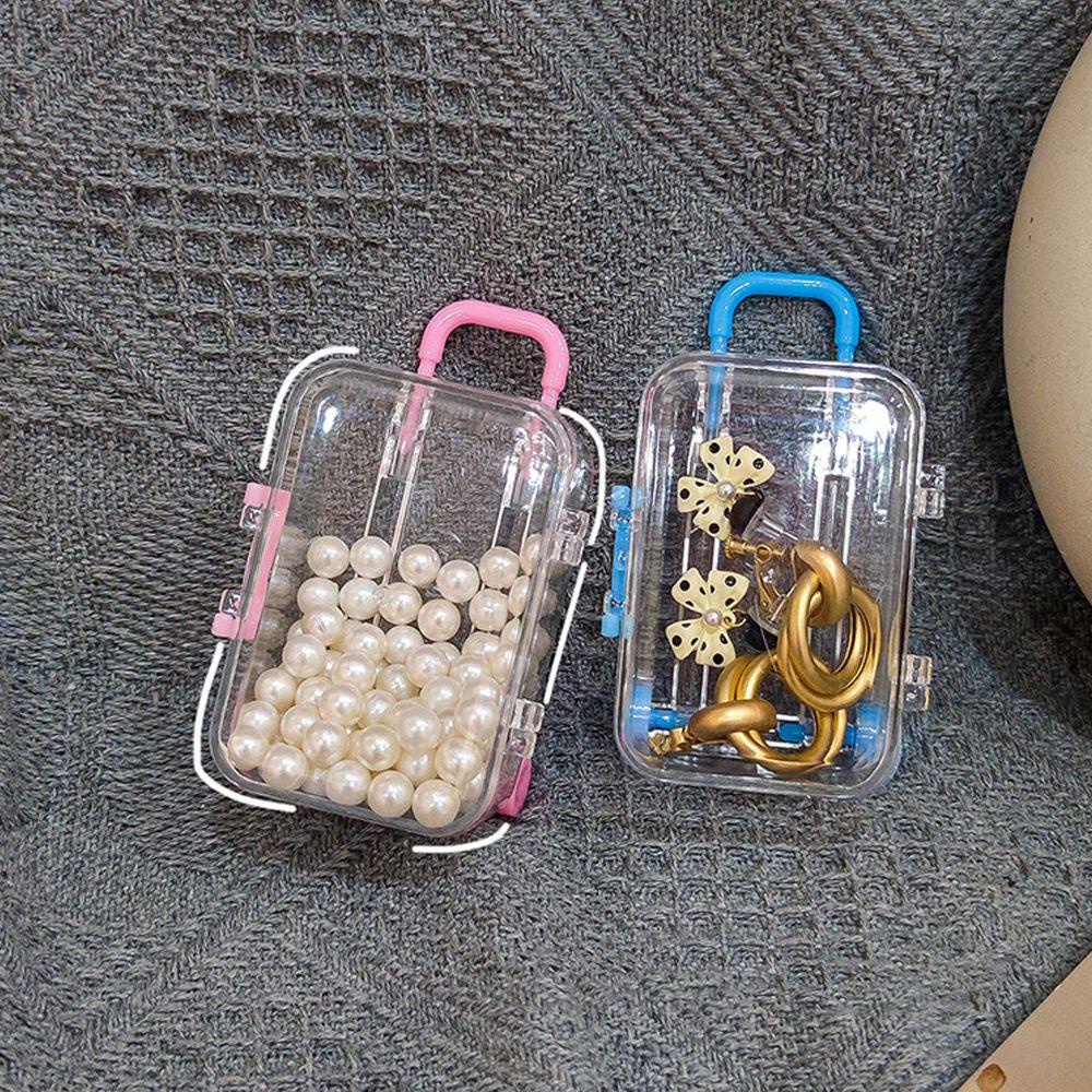 [Elegan] Kotak Penyimpanan Perhiasan Pernikahan Multifungsi Kalung Cincin Transparan Bergerak Permen Case Organizer