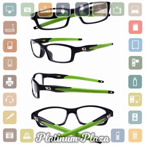 Oulaiou Frame Kacamata Titanium Style - 9837 - Black/Green`EXSVBM-