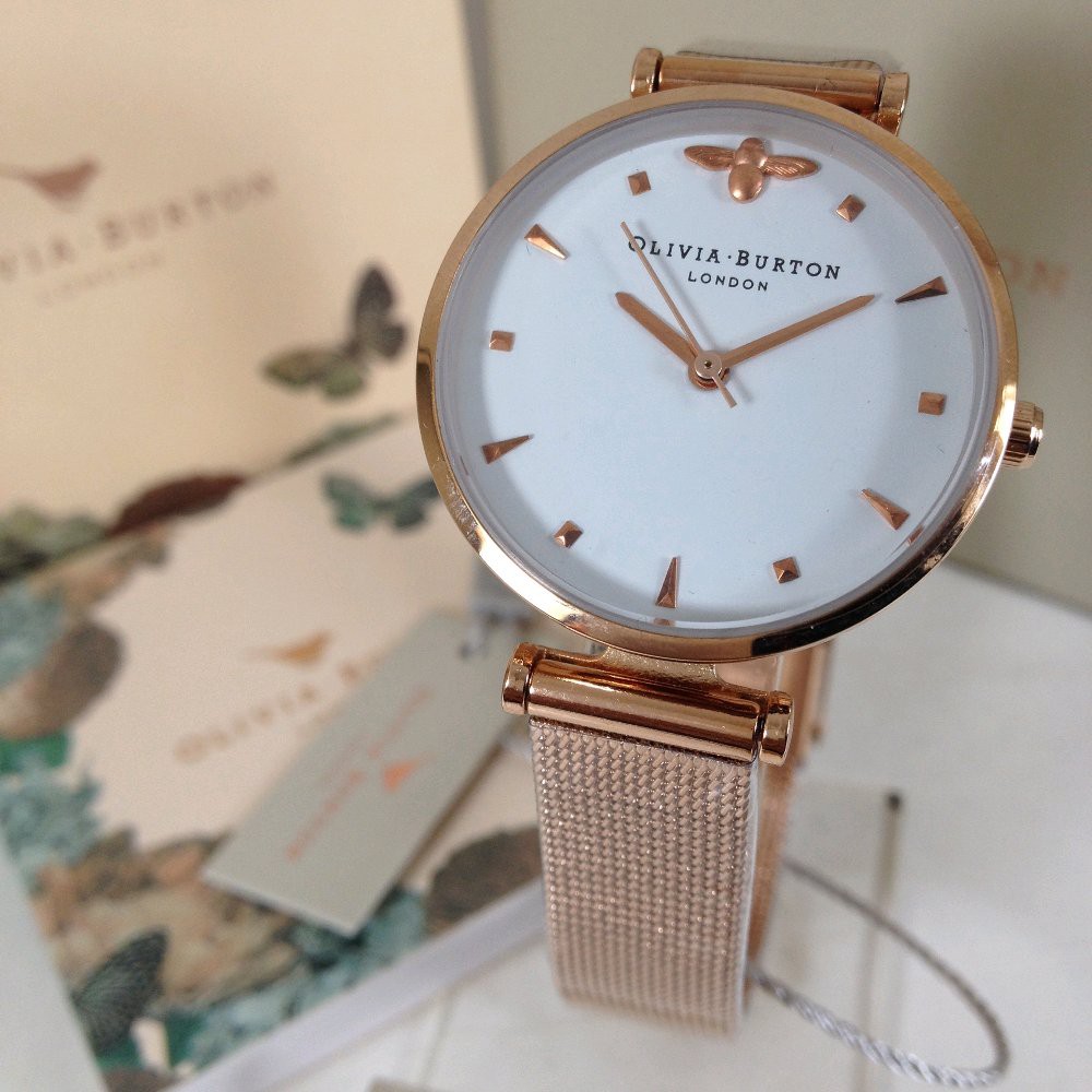 Jam Tangan Wanita Olivia Burton OB date rosegold 30mm Original