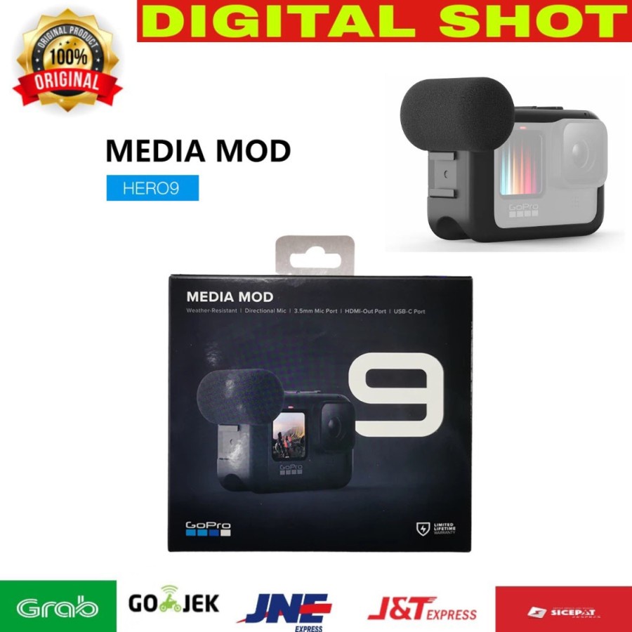 Gopro Media Mod For hero 9 Black - Media mod hero8 9 10 black Original