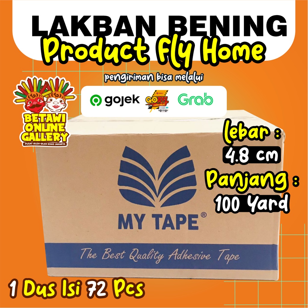 Lakban Bening/Coklat 48mm 100 Yard 1 dus isi 72