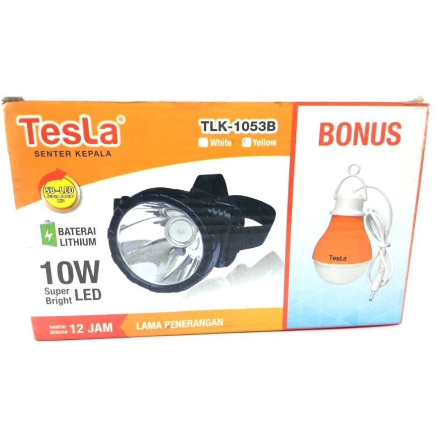 Senter Kepala Super Bright Tesla TLK1053B 10W Dengan Kualitas Original