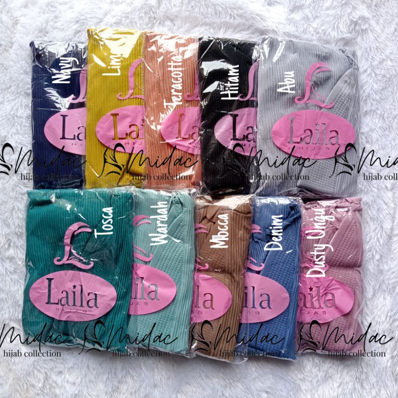 Laila Prilly••Hijab Instan Plisket Rempel original Laila - Laila Hijab - Jersey