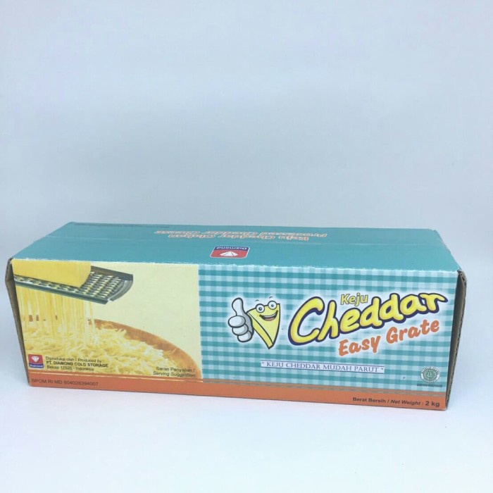 

Ee51F10 Keju Cheddar Cheese Cheddar Easy To Grate Diamond 2Kg 6ddv