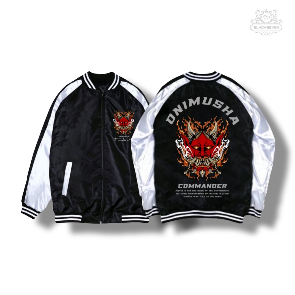 Sukajan Jaket Baseball - Culture Samurai-Onimusha White