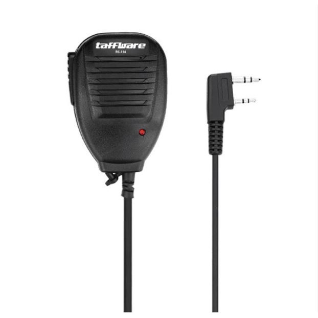 Bisa COD Speaker Microphone Push To Talk PTT for Taffware Pofung Baofeng Walkie Talkie / Handy Talkie / HT - Taffware RS-114 - Black