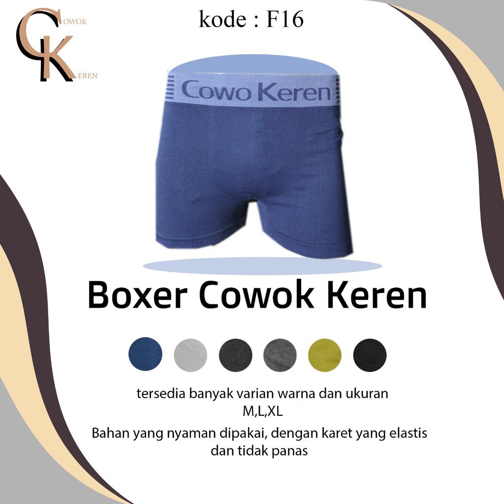 12 Pcs Celana Boxer Premium Bahan Rajut Cowo Keren Pria Dewasa Import Open Sorex | Celana Dalam CD Seamless Spandex Tanpa Jahitan Cowok | Grosir Lusinan