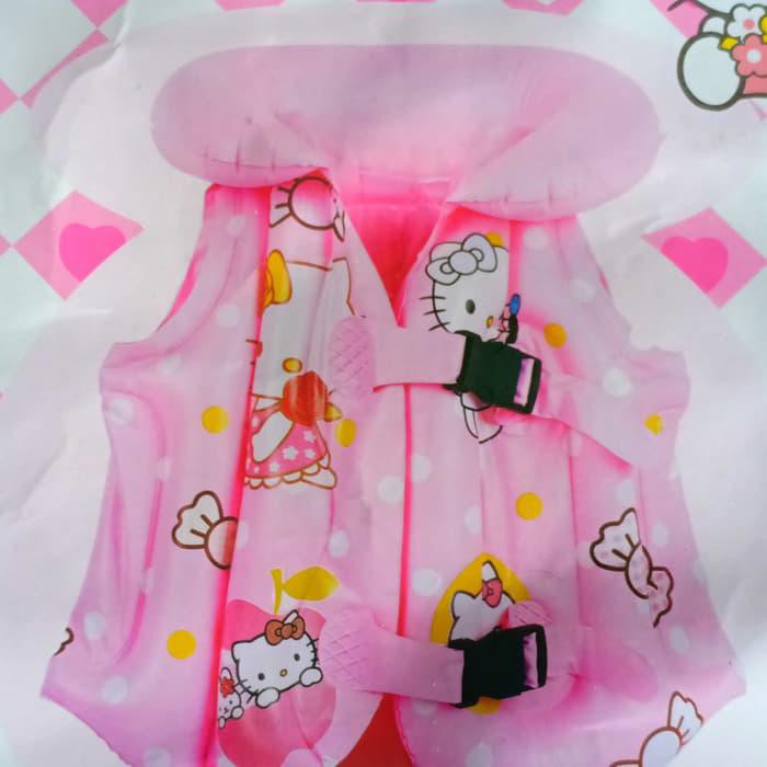Swim Vest Hello Kitty Kecil. Jaket Rompi Pelampung Renang Anak