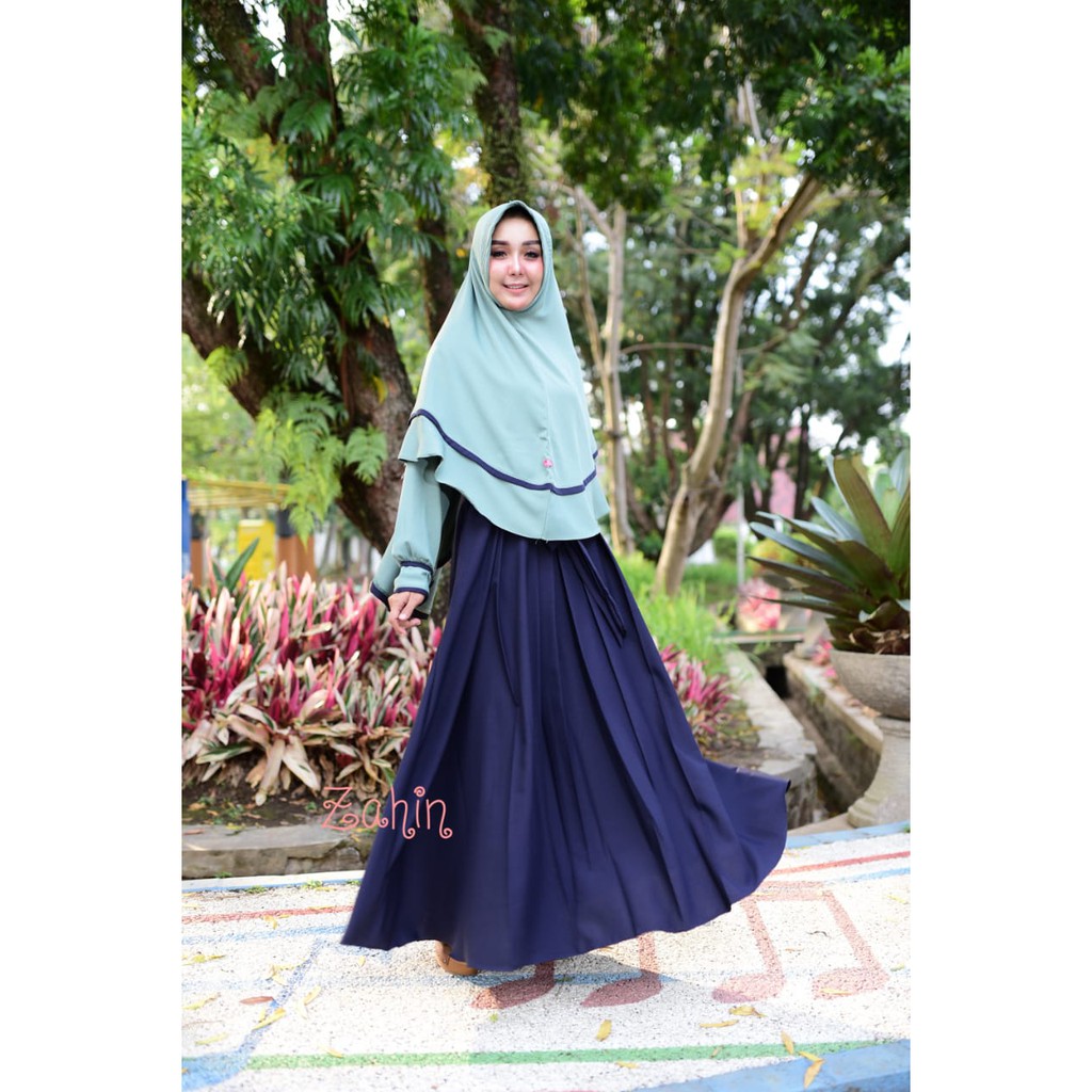 GAMIS SET SYARI ZAHIN ORIGINAL DINARA muslim muslimah fashion style wanita remaja terbaru modis