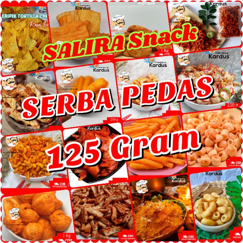 

[COD] SERBA PEDAS 125g | ANEKA MAKANAN XTRA PEDAS jajanan MURAH RASA DIJAMIN NAGIH BISA COD