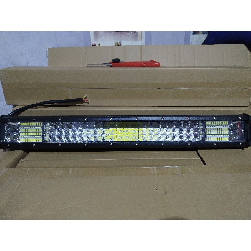 LED LIGHT BAR 60 CM 3 ROW SINAR PUTIH KUNING DAN MODE COMBO ( 5 MODE )