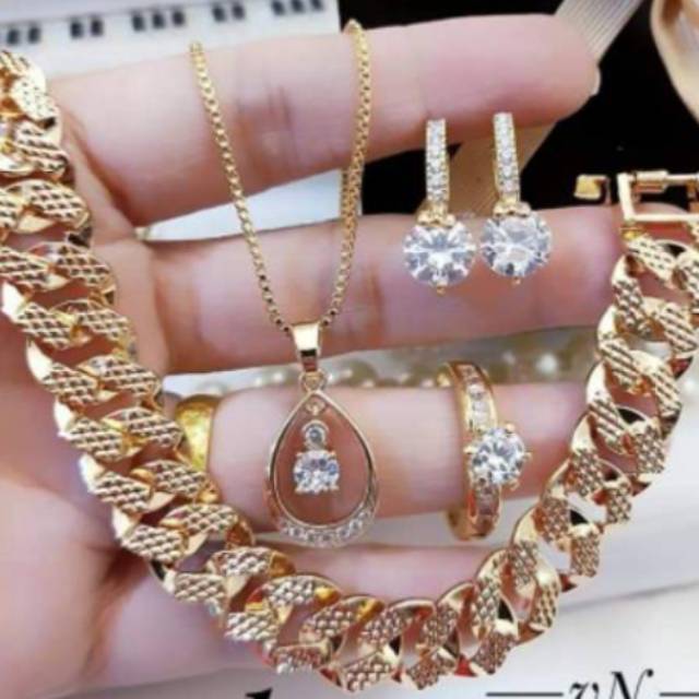 Xuping set perhiasan lapis emas 24k 0701k