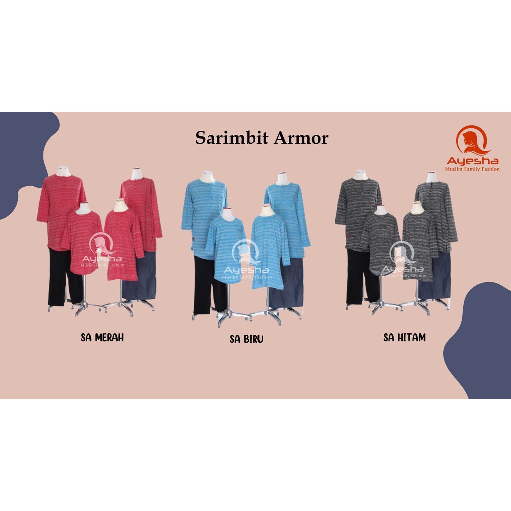 Baju Sarimbit Kaos Ayesha Couple Keluarga Muslim Family Armor