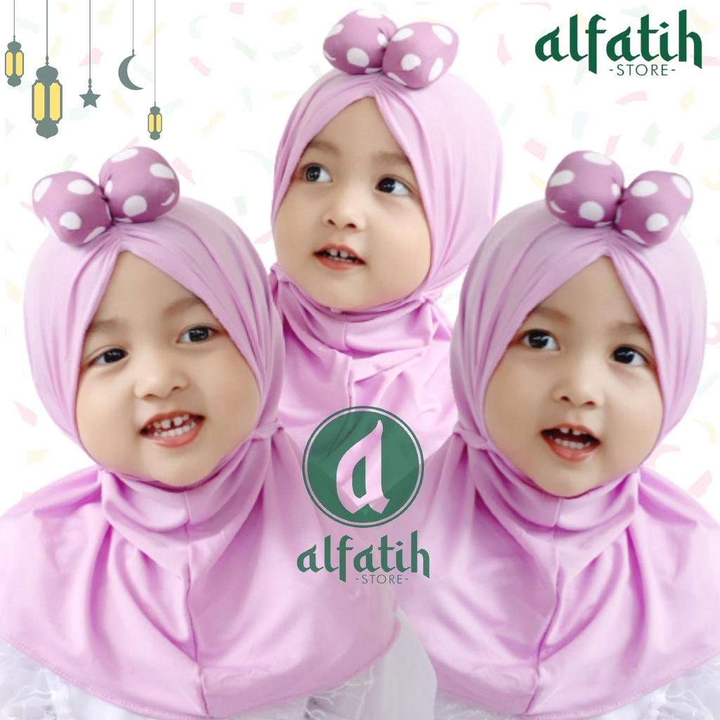 ALFATIH STORE / Jilbab Anak Mini Mouse Polkadot / Hijab Anak Cantik / Jilbab Anak Murah
