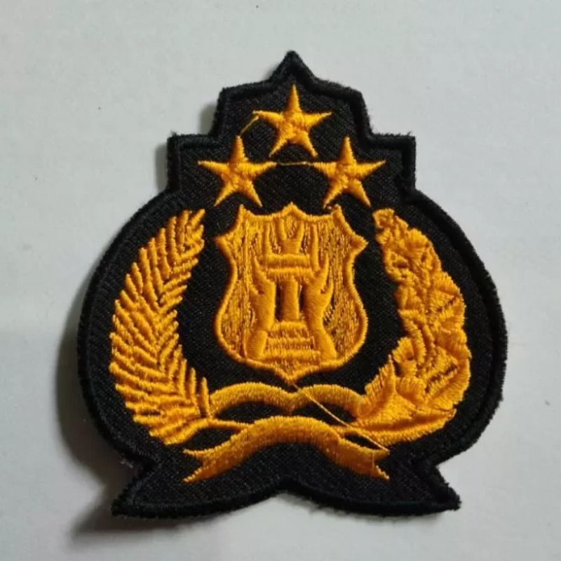 logo tribata polisi - emblem patch polisi bordir
