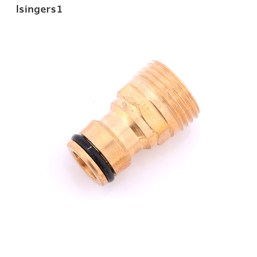 (lsingers1) Adaptor Konektor Selang Air 1 / 2 &quot;Bahan Kuningan Untuk Taman