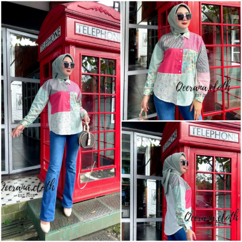 Kemeja Blouse Top By Qeerana.cloth Matt ori full katun jepang
