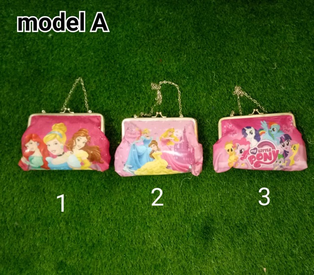 Tas dompet tali anak gambar karakter bisa untuk dompet koin