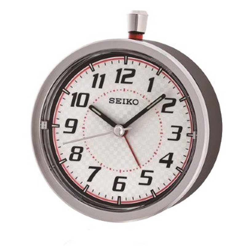 Jam Meja Weker Seiko QHE147J Silver