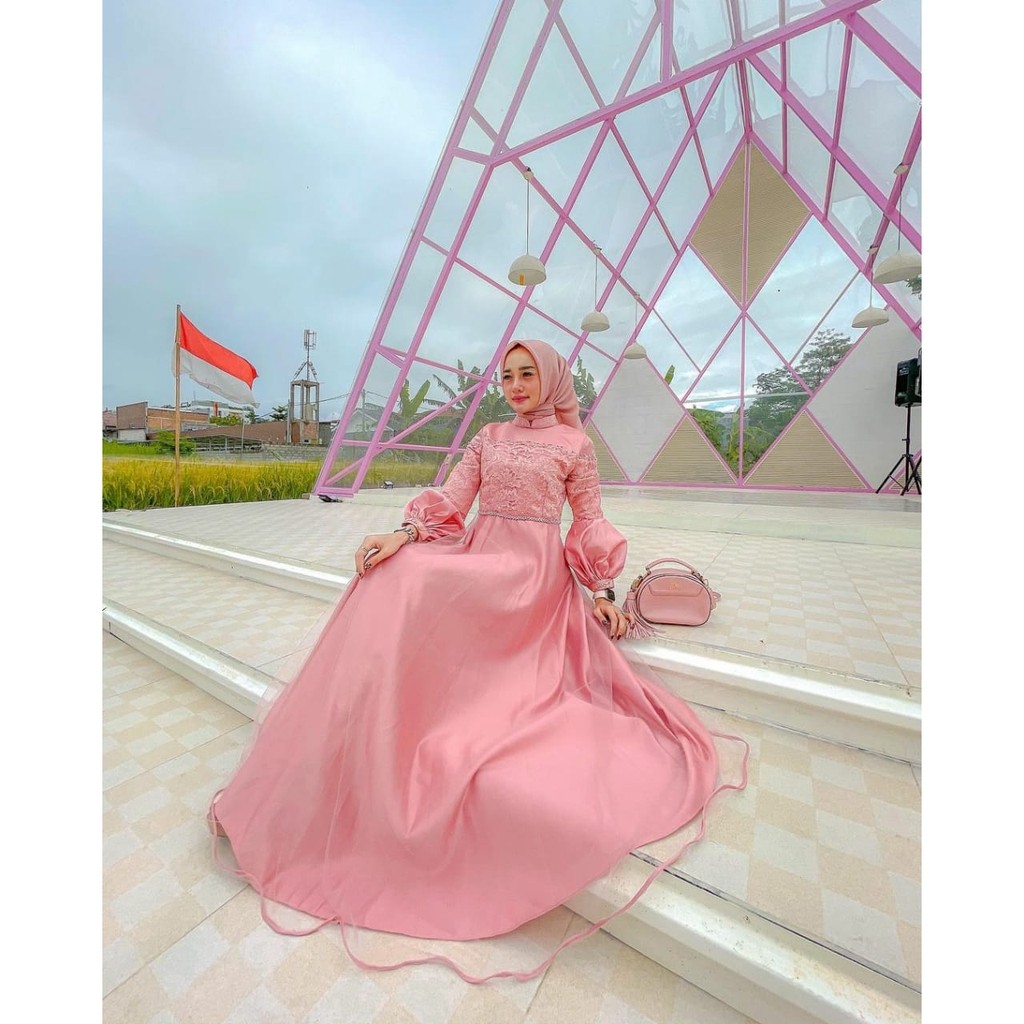 Zoia Dress l Gamis Maxi Kondangan Fashion Muslim Wanita Terlaris