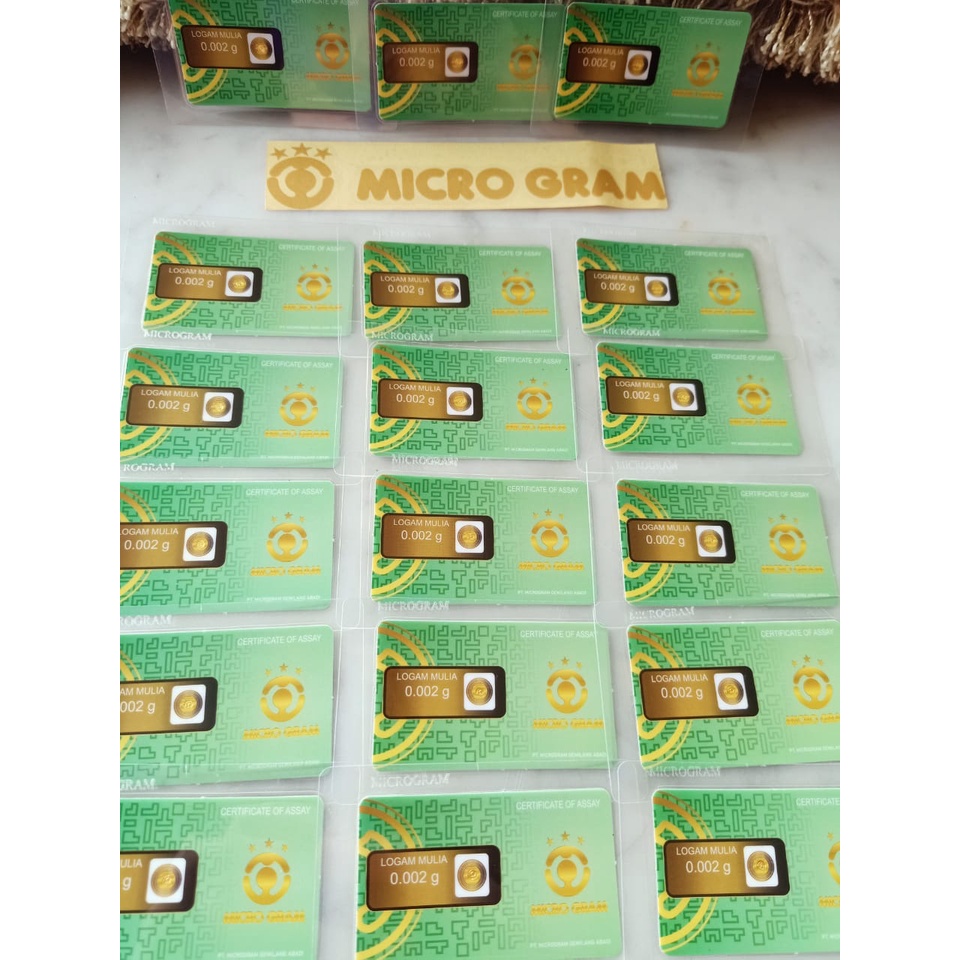 MICROGRAM Logam Mulia Emas Mini 0.002 Gram