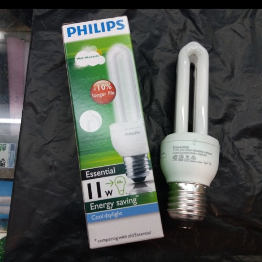 Philips Essential 11Watt Putih/ Kuning (sudah termasuk Bubble Wrap)