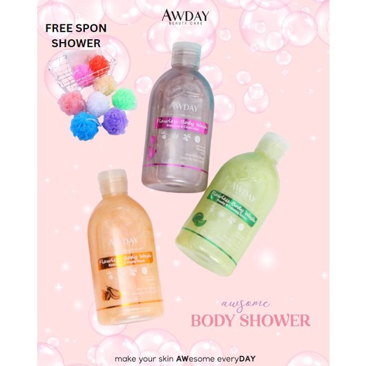 Awday bodywash flawless wangi bpom halal PROMO FREE SPON