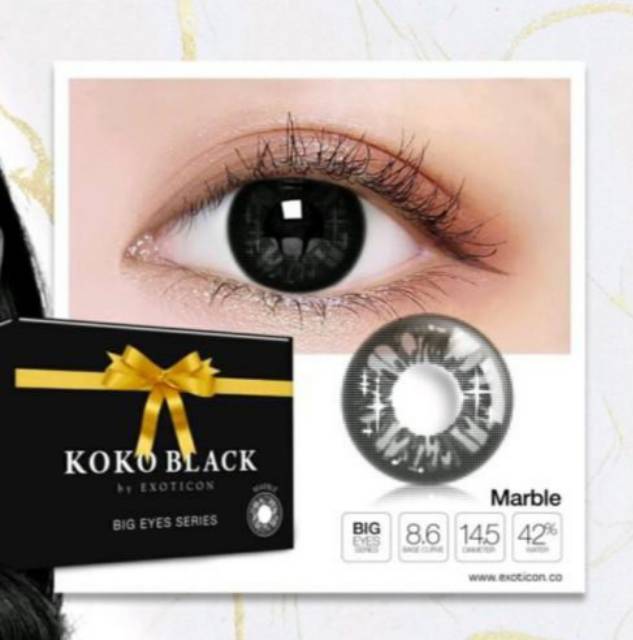 Softlens warna KOKO BLACK bulanan