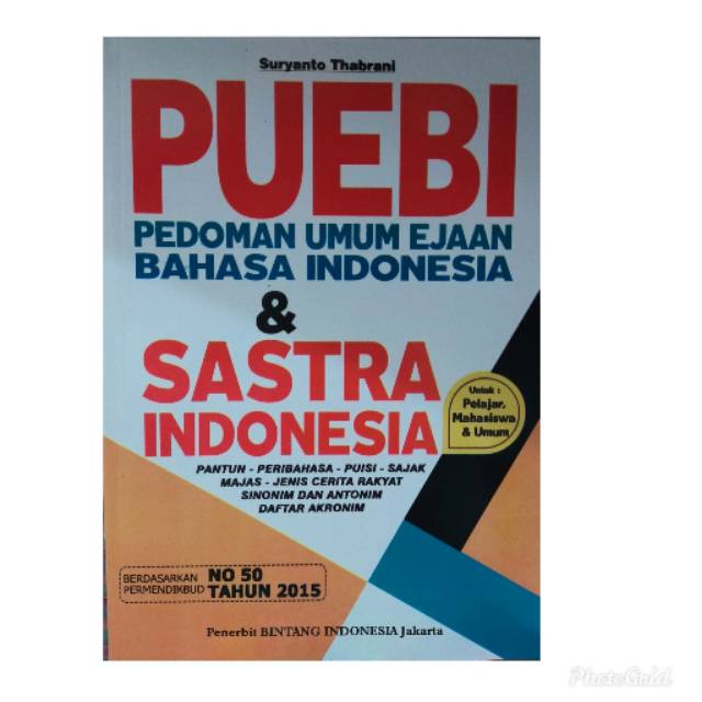 Buku PUEBI Pedoman Umum Ejaan Bahasa Indonesia Dan Sastra Indonesia