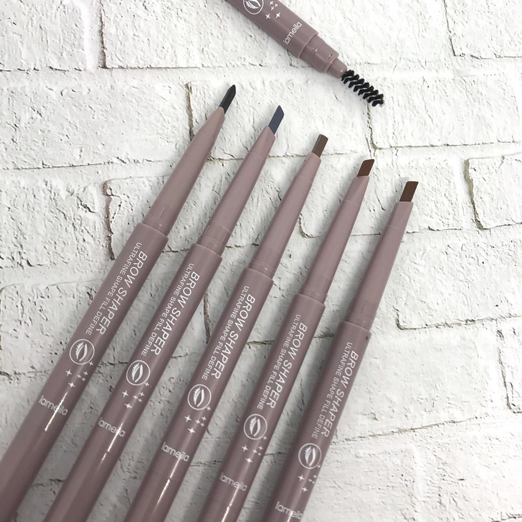 LAMEILA Pensil Alis Eyebrow 2 in 1 Kepala Ganda LAMEILA BROW SHAPER EYEBROW DOUBLE HEAD SPIN AUTOMTIC PENCIL LAMEILA EYEBROW