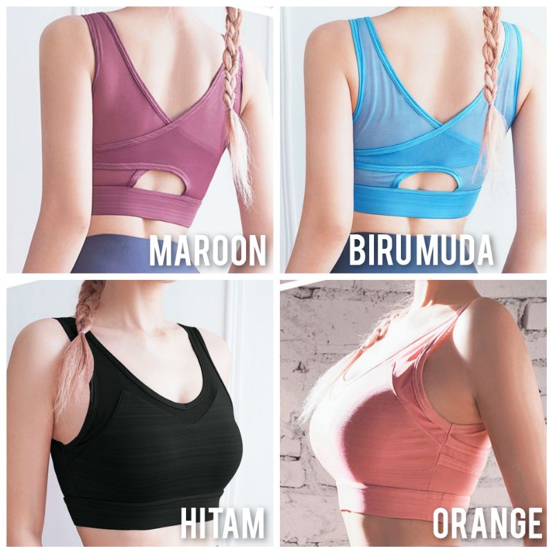 Sport Bra Import Premium Olahraga Wanita BH Senam Gym Yoga 2021