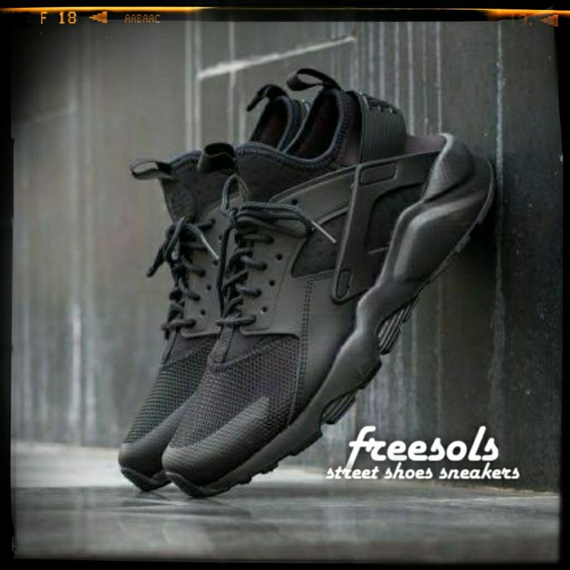 Sepatu Sneakers Air Huarache Ultra GS "Black/Black"