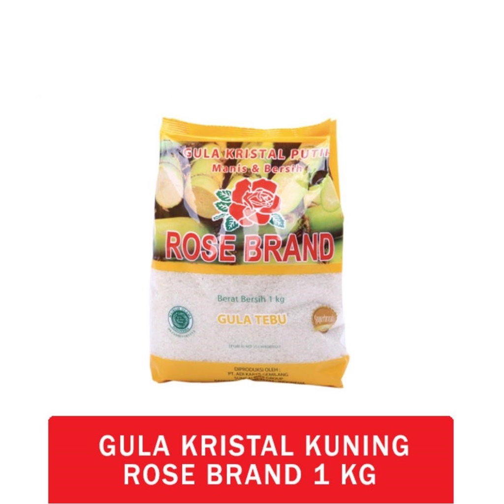 GULA PASIR KUNING ROSE BRAND 1 KG HALAL