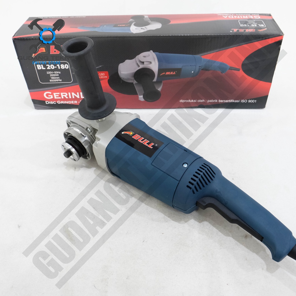 Mesin Gerinda Tangan Bull BL20-180 7inch / Angle Grinder 7 inch Bull BL 20-180