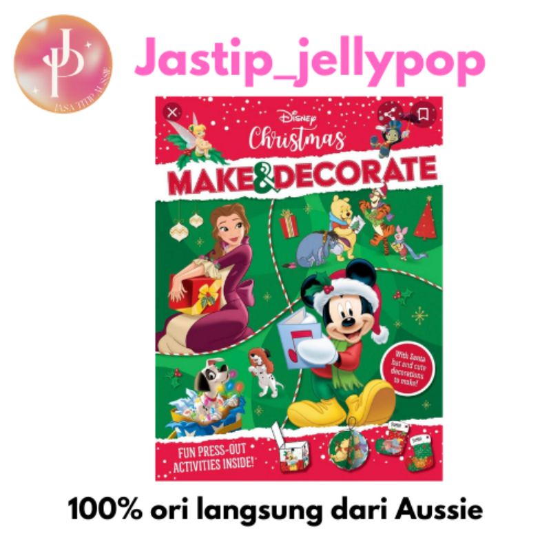 

Disney christmas make and decorate book buku aktifitas natal anak