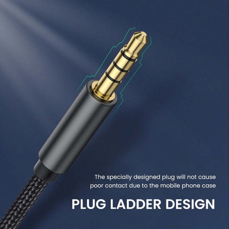 Kabel Audio AUX TRS Extension 3.5mm Male to Male 1 Meter - AV22 - Black