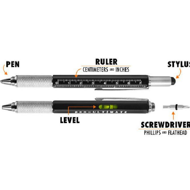 

PulPen Pen Ultimate 7 In 1 EDC Penggaris Stylus Obeng Pulpen Kantor Sekolah Kuliah Mekanik Teknik