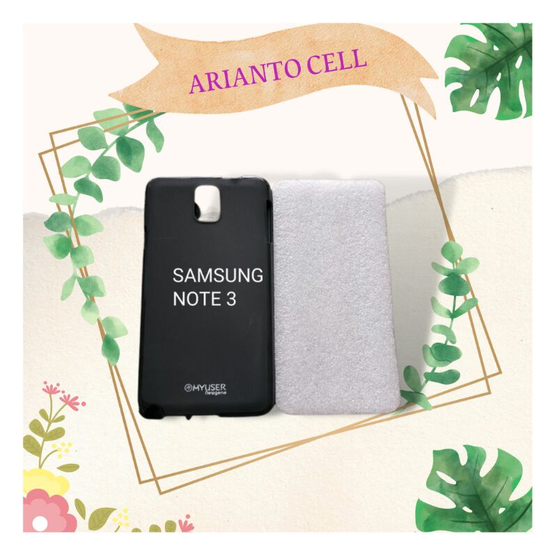 Samsung note 3 / n9000 / n9002 / n9005 / note3 soft case karet hitam Silikon