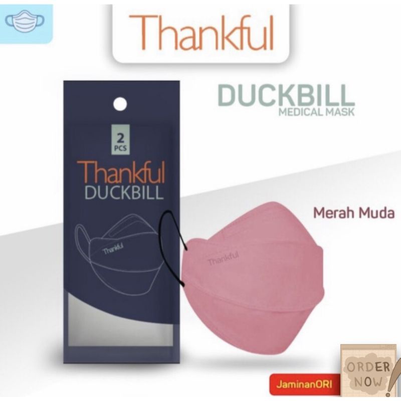 Thankful Duckbill Earloop 4 ply sachet isi 2 pcs