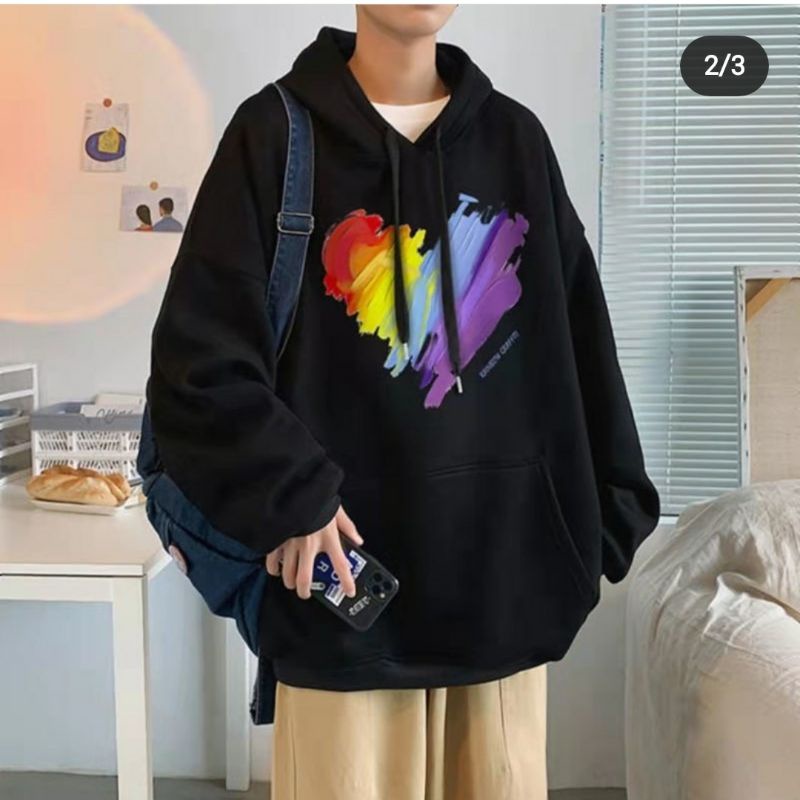 RAINBOW LOVE SWEATER HOODIE