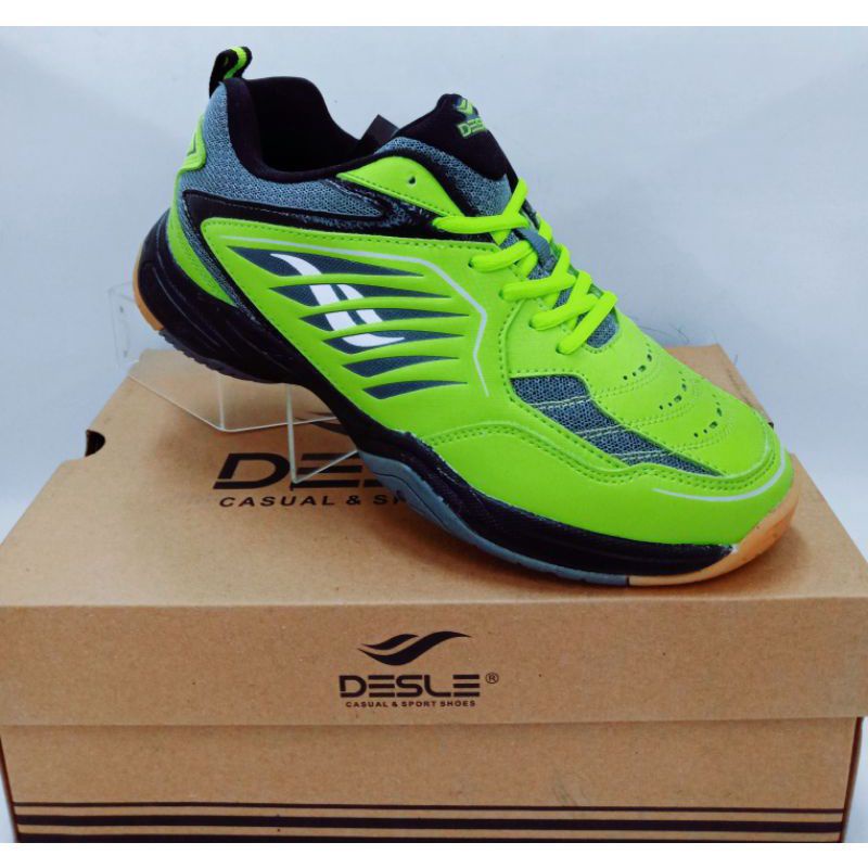 Desle Sepatu Badminton Bulu Tangkis Anders Antonsen - Citrun/Abu Tua