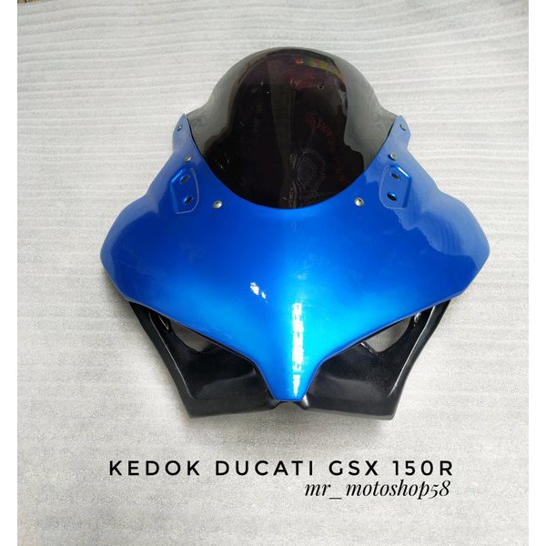 PAKET TOPENG DAN KONDOM TANGKI GSX 150R TOPENG MODEL DUCATI PANIGALE  KEDOK GSX 150R COVER TANGKI