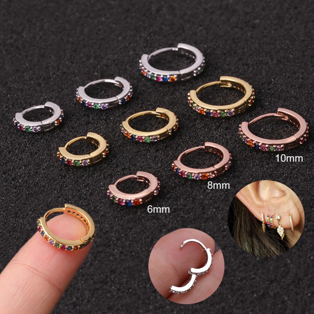 Timekey Anting Bulat Bahan Titanium Steel Alloy Warna Emas Untuk Wanita A1K1