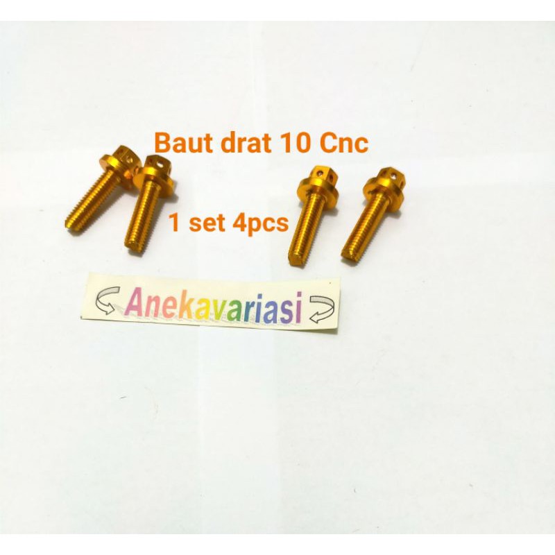 baut probolt visor plat nomor drat 10 1 set isi 4pcs