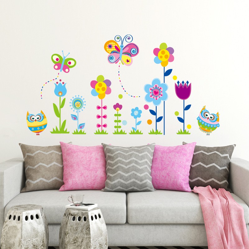 RELIZA WALLSTICKER BUNGA OWL KUPU BUTTERFLY ANAK KIDS JM5116 STIKER DINDING / WALL STICKER