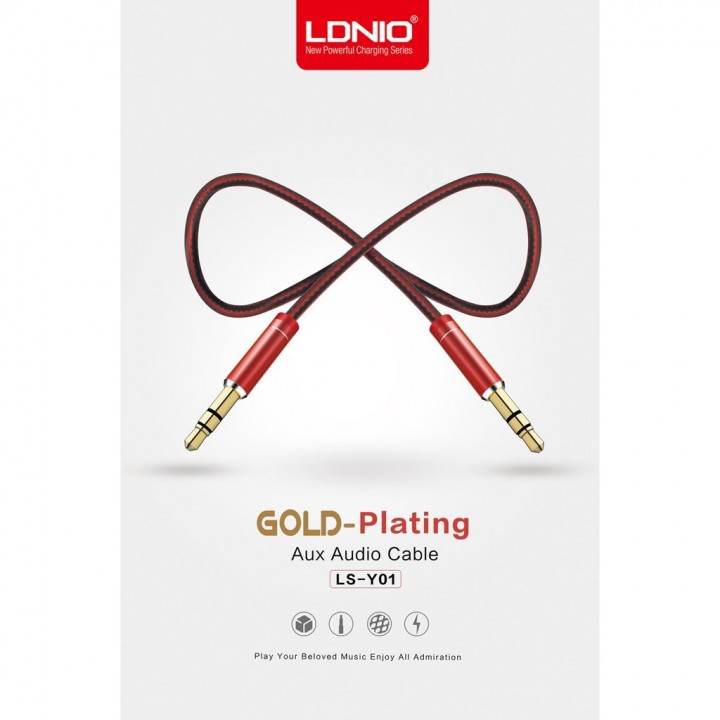 LDNIO LS-Y01 - 3.5mm AUX Audio Cable - High-Speed Transmission - 1M