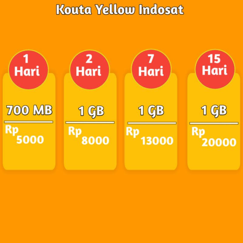 kouta Yellow Indosat