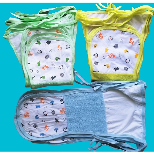 6 pcs Popok Kain Bayi Tali Ikat Murah Double Handuk Kain