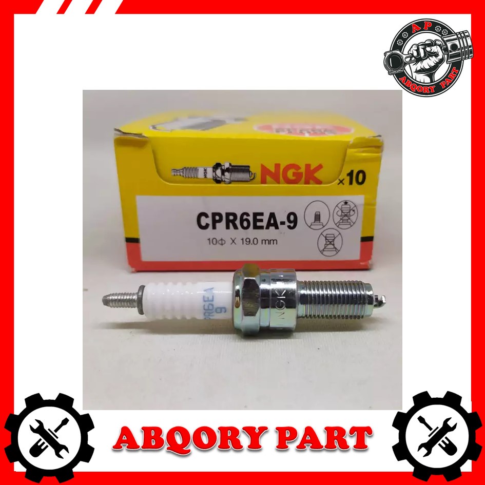 ABQORY PART___BUSI CPR6EA BEAT KARISMA SUPRAX125 SATRIA FU150 VIXION MX SCOPY VARIO 125 F1 pala putih